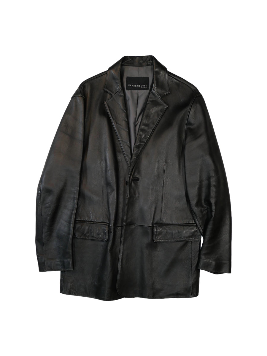 Rare Vintage Kenneth Cole Leather Blazer