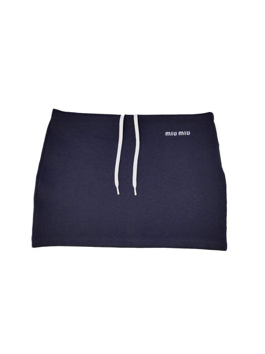 Miu Miu Navy Technical Mini Skirt