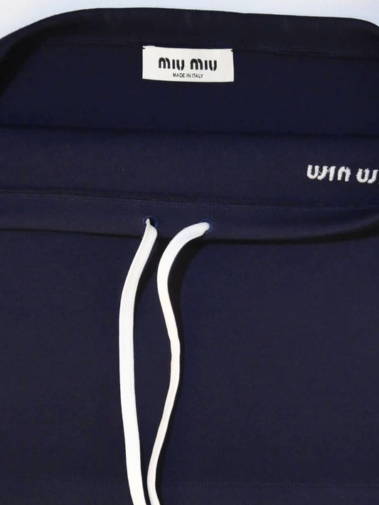 Miu Miu Navy Technical Mini Skirt