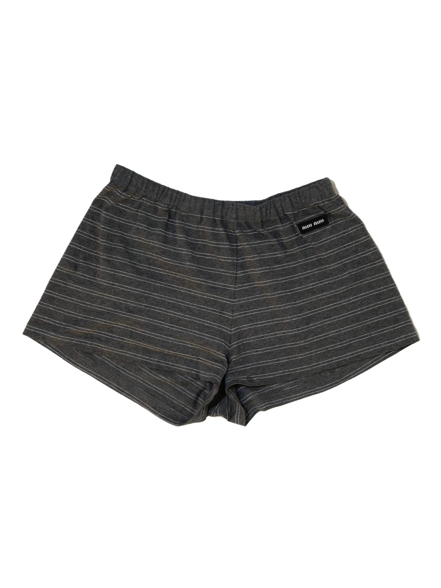 Miu Miu Striped Cotton Jersey Boxer Shorts