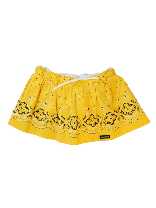 Miu Miu Bandana Mini Skirt - Yellow